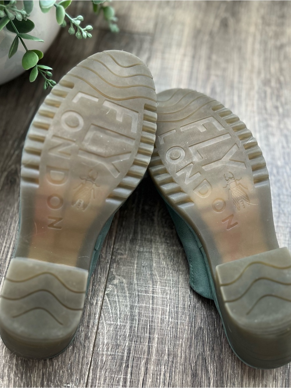 Fly London Turquoise Peep Toe Wony Shoe Size 39 US 8-8.5 - Picture 3 of 6